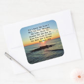 SERENE SUNRISE JEREMIAH 29:11 SCRIPTURE DESIGN QUADRATISCHER AUFKLEBER (Umschlag)