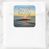 SERENE SUNRISE JEREMIAH 29:11 SCRIPTURE DESIGN QUADRATISCHER AUFKLEBER (Tasche)
