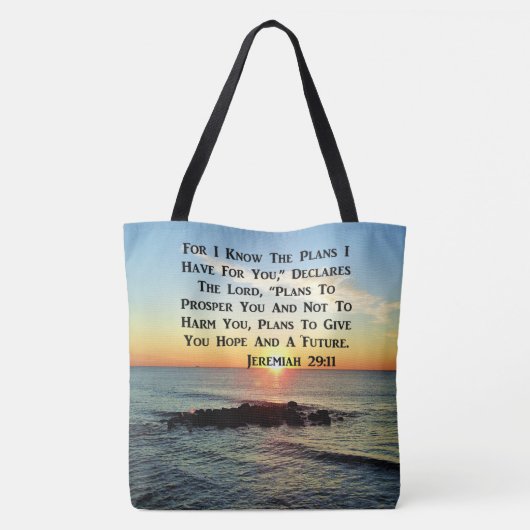 SERENE SUNRISE JEREMIAH 29:11 SCRIPTURE DESIGN TASCHE (Rückseite)