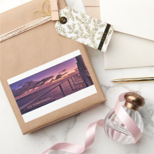 Serene Sunrise Kreuzfahrtschiff Rechteckiger Aufkleber