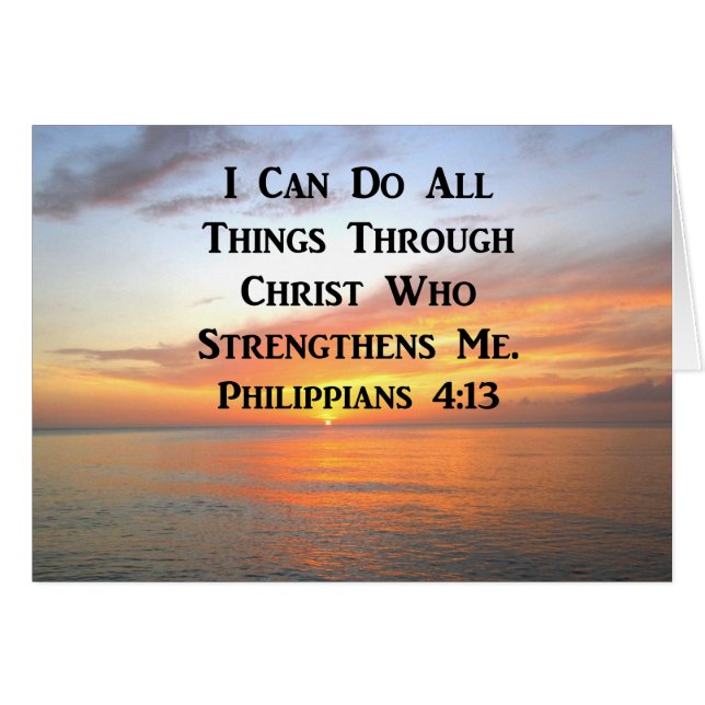 SERENE SUNRISE PHILIPPIANS 4:13 FOTO SCRIPTURE (Vorderseite (Horizontal))
