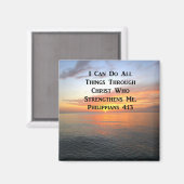SERENE SUNRISE PHILIPPIANS 4:13 FOTO SCRIPTURE MAGNET (Vorderseite/Rückseite)