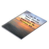 SERENE SUNRISE PHILIPPIANS 4:13 FOTO SCRIPTURE NOTIZBLOCK (Linke Seite)