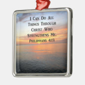 SERENE SUNRISE PHILIPPIANS 4:13 FOTO SCRIPTURE ORNAMENT AUS METALL (Links)