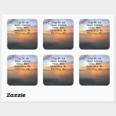 SERENE SUNRISE PHILIPPIANS 4:13 FOTO SCRIPTURE QUADRATISCHER AUFKLEBER (Blatt)