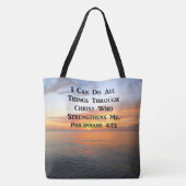 SERENE SUNRISE PHILIPPIANS 4:13 FOTO SCRIPTURE TASCHE (Rückseite)