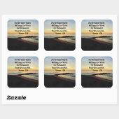 SERENE SUNRISE ROMANS 8:28 SCRIPTURE QUADRATISCHER AUFKLEBER (Blatt)