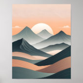 Serene Sunrise über schleichende Berge Poster (Vorne)