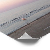 Serene Sunset Beach Ocean Foto Poster (Ecke)