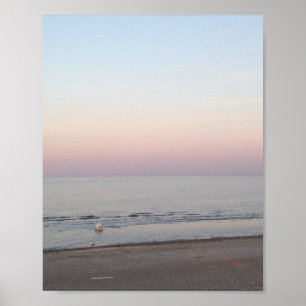 Serene Sunset Beach Ocean Foto Poster