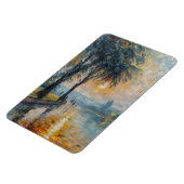 Serene Sunset by Water Impressionist Landschaft Ku Magnet (Linke Seite)