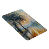Serene Sunset by Water Impressionist Landschaft Ku Magnet (Rechte Seite)