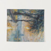 Serene Sunset by Water Impressionist Landschaft Ku Wandteppich (Vorderseite (Horizontal))