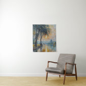 Serene Sunset by Water Impressionist Landschaft Ku Wandteppich (Beispiel)