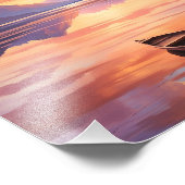Serene Sunset Canoe Ride Fotodruck (Ecke)