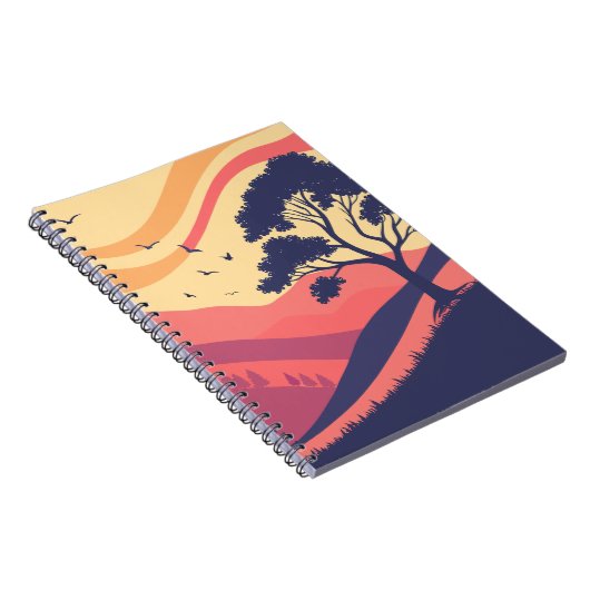 Serene Sunset Landscape Notebook Notizblock (Rechte Seite)