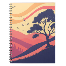 Serene Sunset Landscape Notebook Notizblock