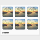SERENE SUNSET LUKE 18:27 SCRIPTURE DESIGN QUADRATISCHER AUFKLEBER (Blatt)