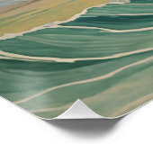 Serene Sunset on the Waves Poster (Ecke)