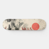 Serene Sunset Over Mount Fuji Skateboard (Horizontal)
