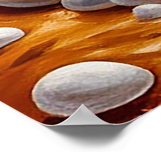 Serene Sunset Over the Lake with Sailboat Poster (Ecke)