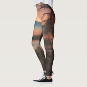 Serene Sunset Print High Waisted Leggings - Natur (Links)
