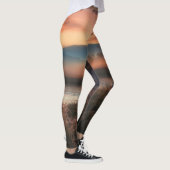 Serene Sunset Print High Waisted Leggings - Natur (Rechts)