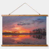 Serene Sunset Reflection Wall Art Wandteppich Mit Holzrahmen (Vorne)