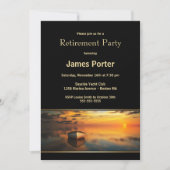 Serene Sunset Retirement Party Einladung (Vorderseite)