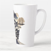 Serene Sunset Silhouette Latte Tasse Design (Rechts)