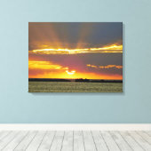 Serene Sunset Wrapped Canvas Print Leinwanddruck (Insitu (Holzboden))