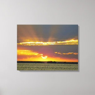 Serene Sunset Wrapped Canvas Print Leinwanddruck