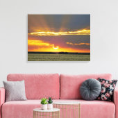 Serene Sunset Wrapped Canvas Print Leinwanddruck (Insitu (Wohnzimmer))