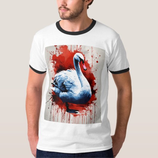 Serene Swan Elegance T-Shirt (Vorderseite)