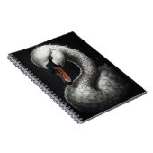 "Serene Swan" Floral Art Spiral Notebook Notizblock (Rechte Seite)