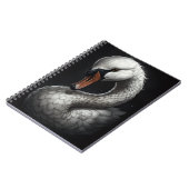 "Serene Swan" Floral Art Spiral Notebook Notizblock (Linke Seite)