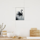 Serene Swan in Stillgewässern Poster (Küche)