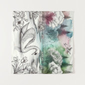 Serene Swan Lake Park 2 Wandteppich (Vorderseite (Horizontal))