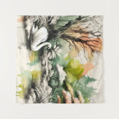 Serene Swan Lake Park Wandteppich (Vorderseite (Horizontal))