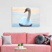 Serene Swan Leinwanddruck (Insitu (Wohnzimmer))