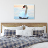 Serene Swan Leinwanddruck (Insitu (Schlafzimmer))