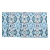 Serene symmetric ice blue M-size abstract pattern Kissenbezug (Rückseite)