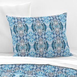 Serene symmetric ice blue M-size abstract pattern Kissenbezug