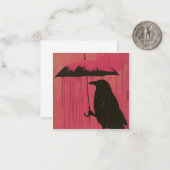 Serene Symphonien: Raindrops & Crows Mitteilungskarte (Vorderseite/Rückseite Beispiel)