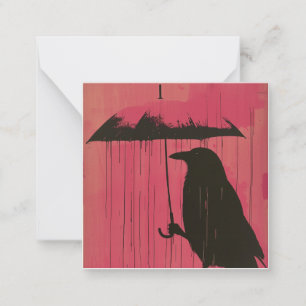 Serene Symphonien: Raindrops & Crows Mitteilungskarte