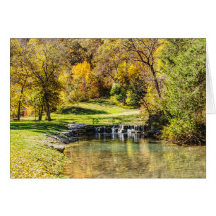 Serene Szene bei Dogwood Creek Grußkarte