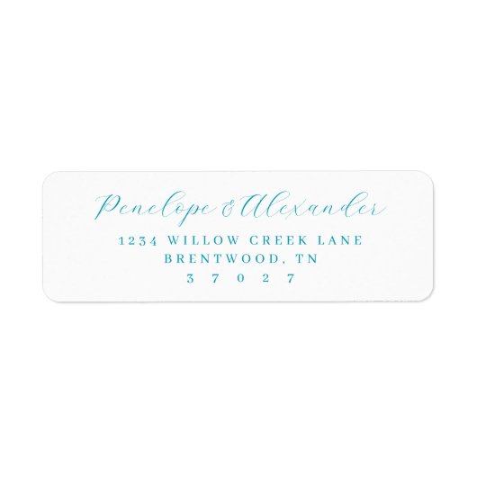 Serene Teal Minimalist Calligraphy (Vorne)