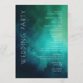 Serene Teal Watercolor Waves Programm (Rückseite)