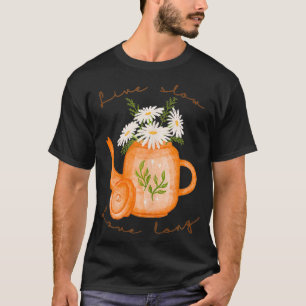 Serene Teapot mit Blume Pflanze Farbenfroh Gardeni T-Shirt
