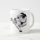 Serene Terrier Moment Jumbo-Tasse (Vorderseite Rechts)